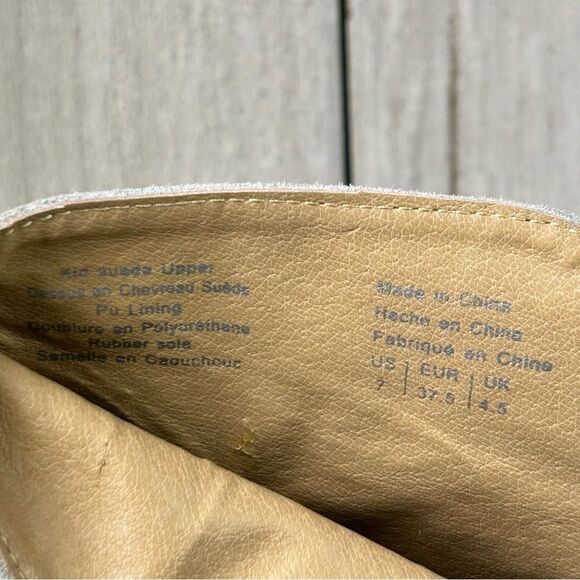 Shelly’s London Blue Suede Leather Ankle Booties Strap Block Heel Women's Size 7 - Picture 9 of 10